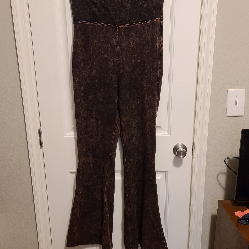 Zenana Signature Blk & Pnk High Waist Yoga Sz L LN